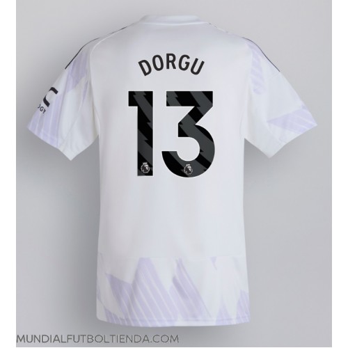 Camiseta Manchester United Patrick Dorgu #13 Segunda Equipación Replica 2025-26 mangas cortas
